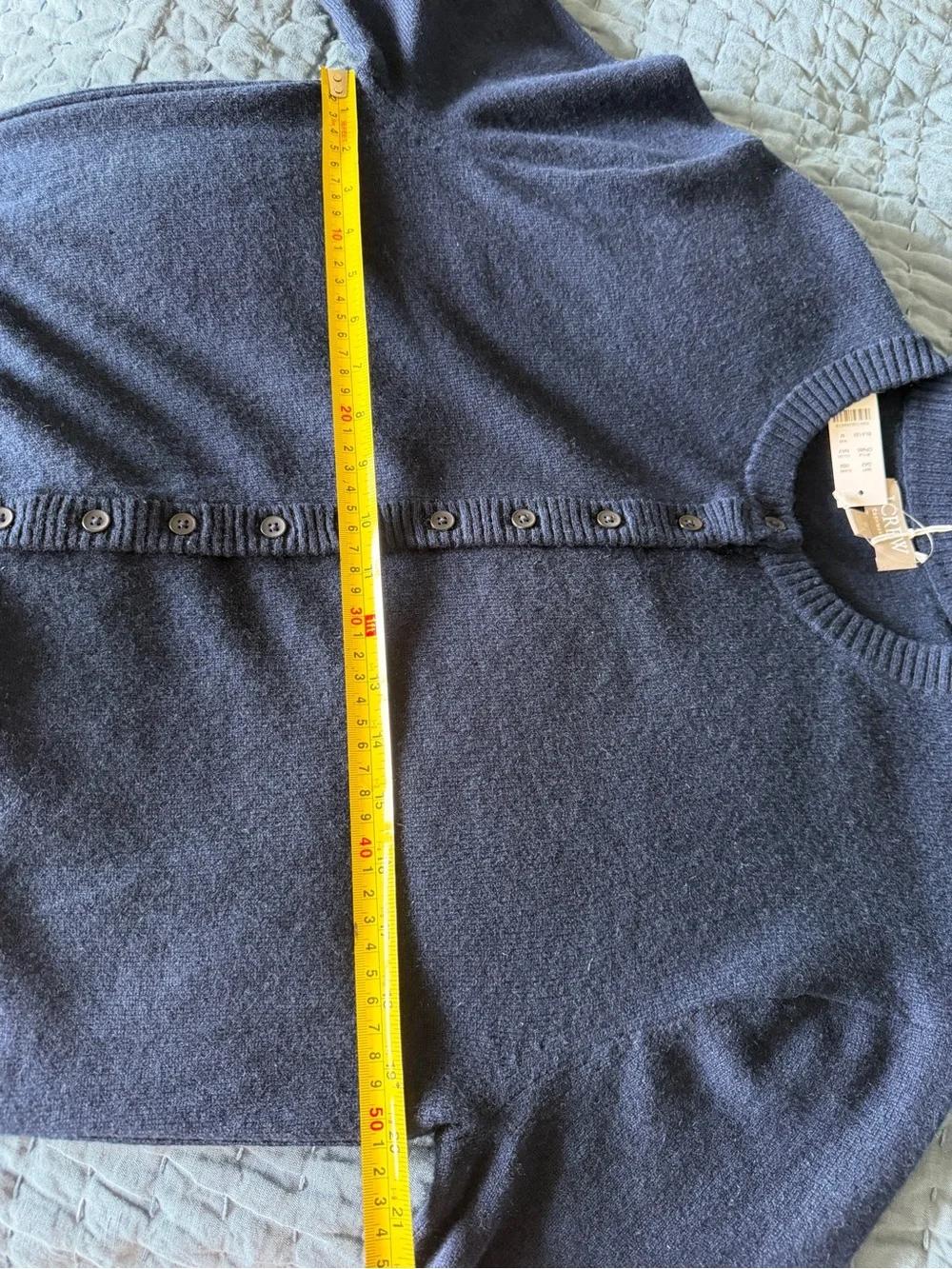 J.Crew Perfect Cashmere Cardigan Navy 100% Cashmere Size M NWT $178